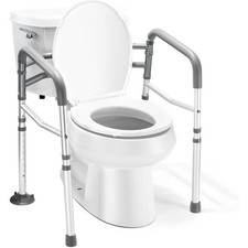 Toilet Safety Rail Adjustable Detachable Toilet Safety Frame with Handles New