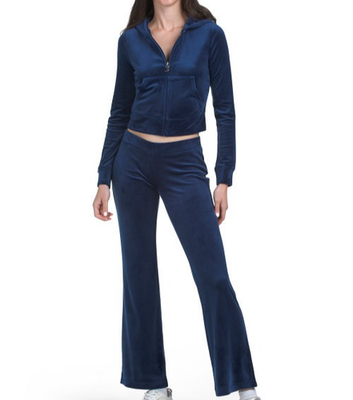 NWT $199 Juicy Couture Velour Tracksuit Set w Rhinestones Logo