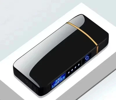 Electric Plasma Rechargeable Flameless Arc Lighter USB Double Touch Sensor New - Image 1 of 3