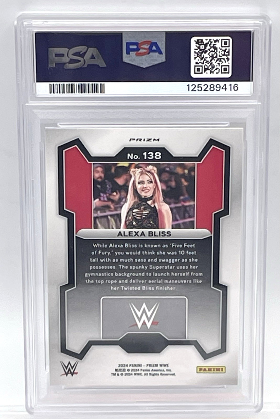 ALEXA BLISS - 2024 PANINI PRIZM WWE - SILVER PRIZM - PSA 10 GEM MINT view 5