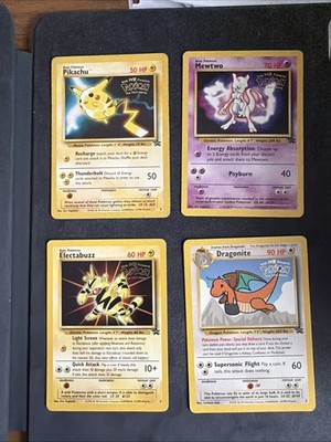 Pokémon TCG 1999 Pokémon First Movie Set x4 Vintage WB Black Star Promo Karten