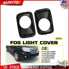 Front Bumper Fog Light Covers Pair Fit 2009-2011 Honda Pilot Left Right Black