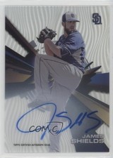 2015 Topps High Tek Auto Pattern 1 Grass/Waves James Shields #HT-JSS Auto 03fx