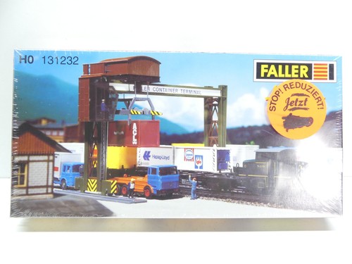 Faller H0 131232 kit grúa puente contenedor, sin construir, NUEVO en EMBALAJE ORIGINAL #68006 | Condition: Gebraucht