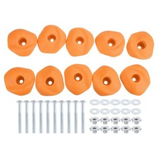 Rock Climbing Holds 10 Pcs Rock Wall with Single Hole for Playground Yellow-B