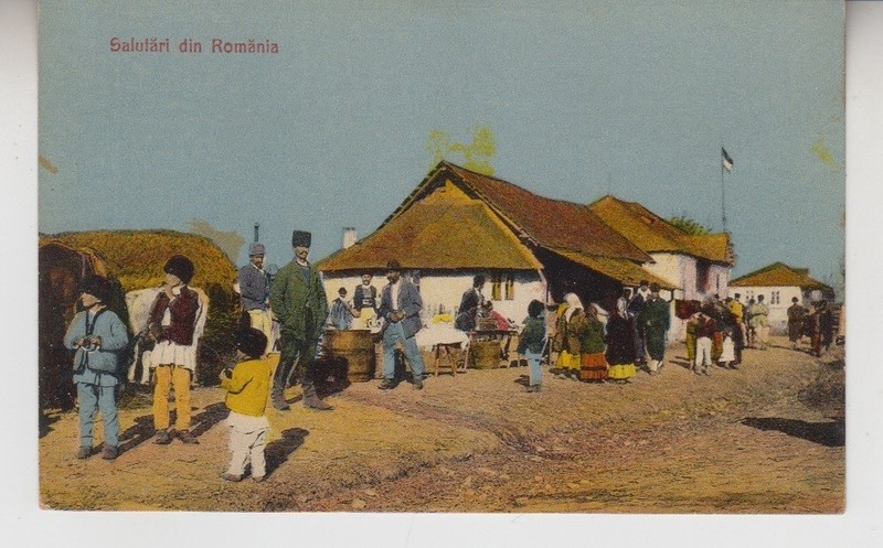 ROMANIA 1920s. Salutari din Romania. Local market. Vintage. # 4237