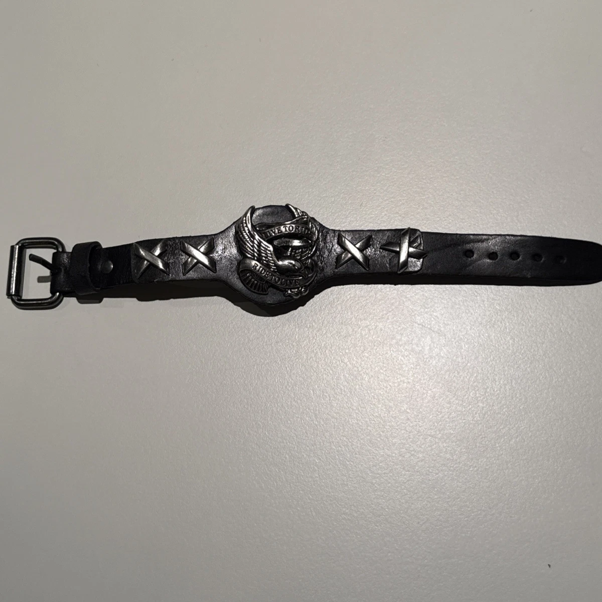 Bracciale Uomo Harley-Davidson Con Cerniera E Logo H-D - Acciaio Inossidabile Argento - Taglia 9"