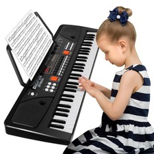 Electronic Keyboard 61 Keys, Piano for Kids with Microphone for Beginners