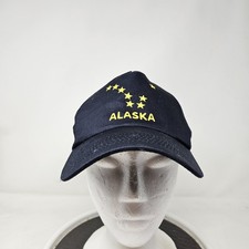 Vintage Alaska 90s Embroided Snapback Hat Logo Blue NWT FAST SHIPPING