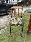 Rattan Bamboo Bar & 2 Stools Glass Top — photo 2