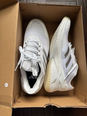Adidas Women's Crazyflight Volleyball Shoes - Cloud White / Silver Metallic Size