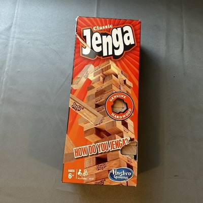Hasbro Gaming Jenga Genuine Hardwood Family Strategy Game Ages 6+ Complete