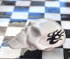 Pinewood Derby Car 2.95 oz White Tungsten SKULL!
