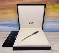MONTBLANC Meisterstuck Solitaire Silver Fibre Guilloche Ballpoint Pen MB35998
