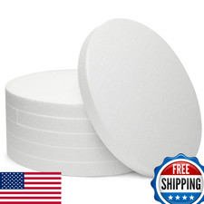Juvale Thick Foam Discs 12x12x1 In White 6-Pack Circle Foam for Flowers Bouquet