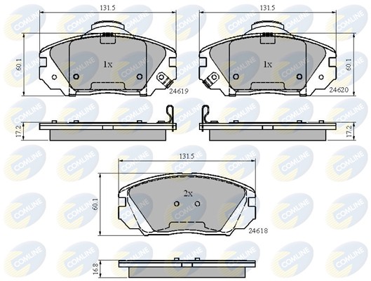 Front COMLINE CBP31788 Brake Pad Set, disc brake for ,HYUNDAI