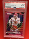 2024 Panini Prizm Patrick Mahomes II Pink Wave Prizm #138 PSA 8
