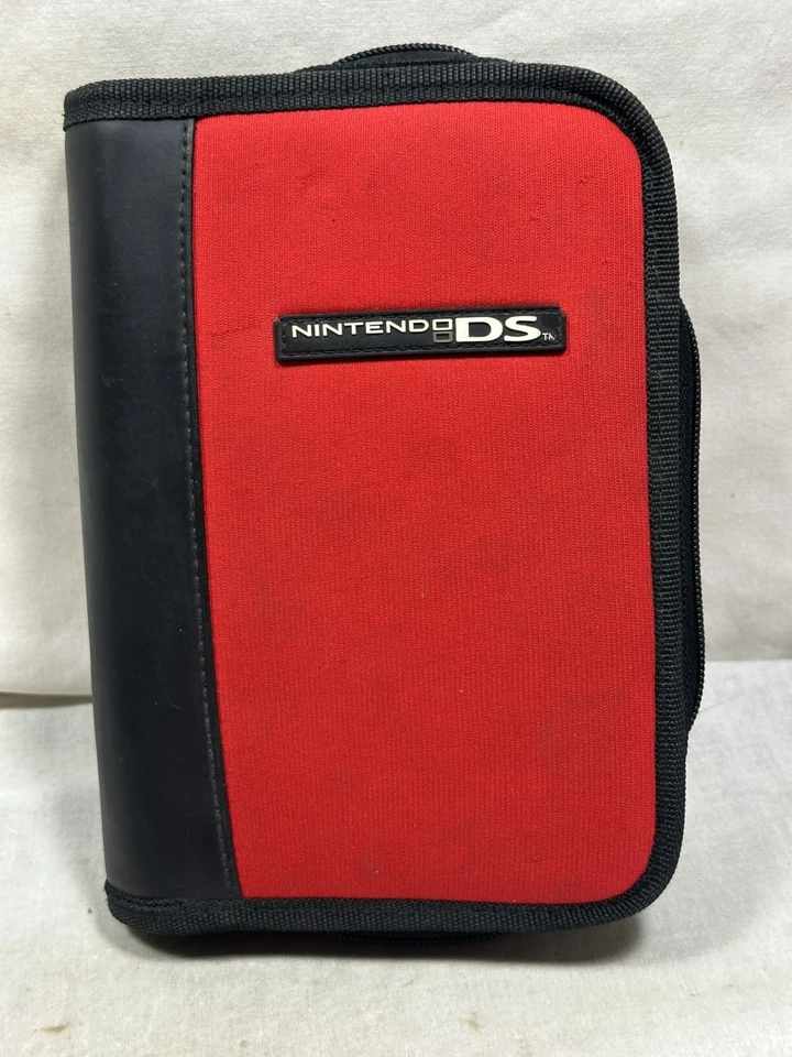 Estuche de Transporte Oficial Nintendo DS - Rojo Negro Cremallera Bolsa de Viaje Foto 2 de 4