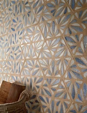 Terrapetal Fusion Stoneware Hexagon Tile 8.5x10”
