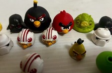 Lot 48 Angry Birds KNEX Rovio Figures Bomb Red  Blue Bird Minion Pig RARE 2009