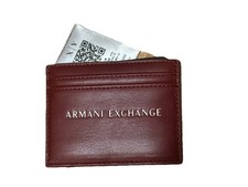 Armani Exchange Red Maroon Credit Card WALLET Logo Brand New