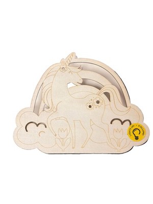 Make Market DIY LED Plywood Décor   Unicorn Design