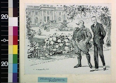 Photo:Mr. Warr-Proffitts c1919 Artistic Setting Cartoon Print