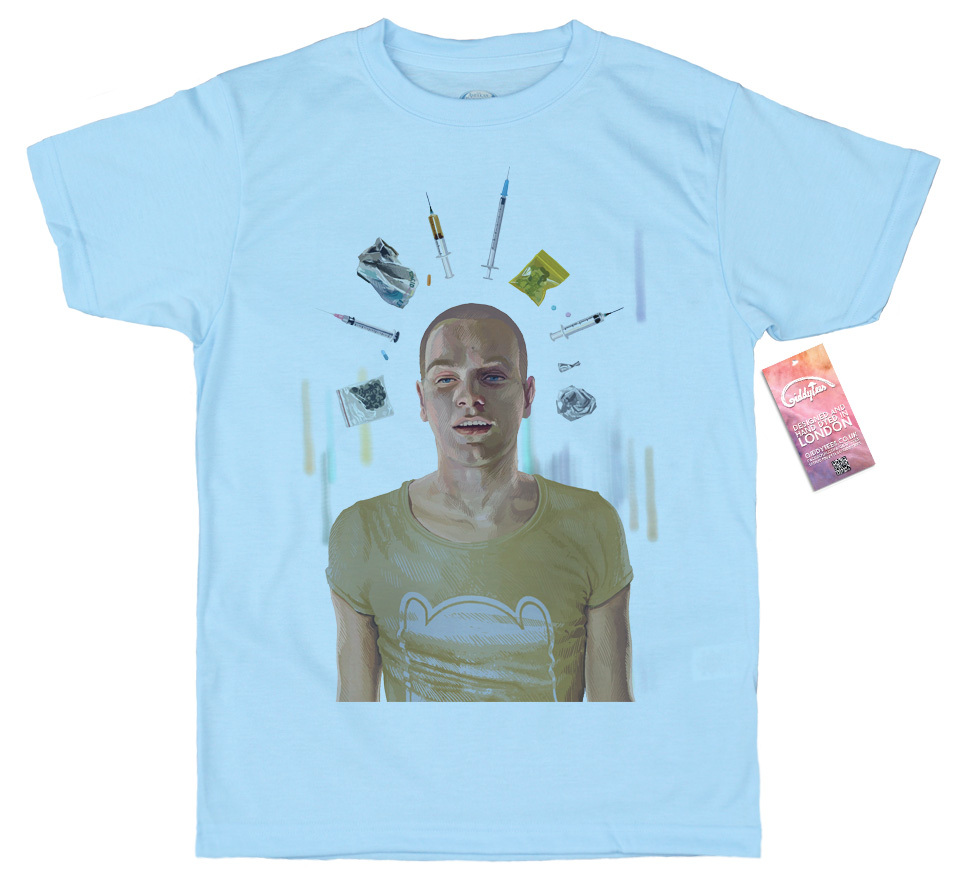Trainspotting RENTON 便器　 Tシャツ　XL Trainspotting RENTON 便器 TシャツXL