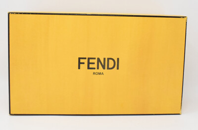 Fendi Roma Empty Yellow Shoe Box Only w Tissue 12 x 7 x 4 1 