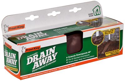 Frost King DE46BR Automatic Plastic Drain Away Downspout Extender Extends 4-F...
