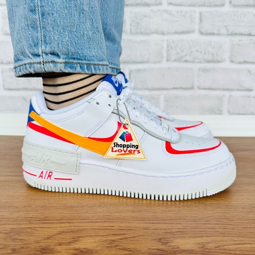 ⭐Nike Air Force 1 Shadow 9 Womens Retro Shoes Sneaker White Orange DZ1847-100 - Picture 7 of 14