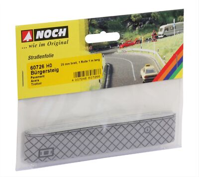 60726 Noch HO Bürgersteig (319,60   /1qm) 100x2,5cm,GMK Modelleisenbahn Zubehör 