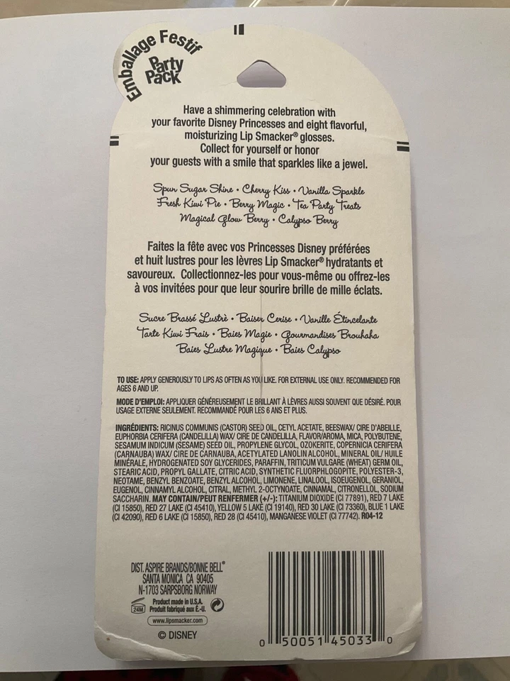 Bonne Bell Aspire Disney Princess Lip Smackers Rare HTF - Image 3 of 3