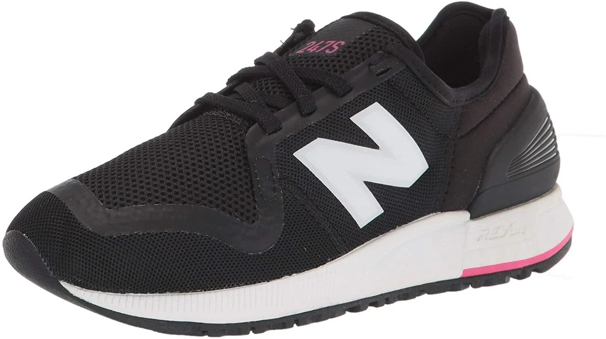 NEW BALANCE 247S LOW TRAINERS SPORTS SNEAKER WOMEN SHOES BALCK PINK SIZE 10 NEW