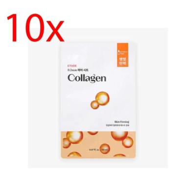 10x Etude [Kollagen] 0,2 NEU Therapie Luft Gesichtsmaske Blatt [10er Pack] UK VERKÄUFER
