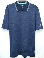ADIDAS ULTIMATE365 HEATHER Men's Golf Polo Shirt in Navy Heather SZ.M