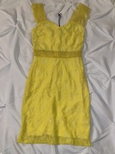 NWT NSR Yellow Lace Dress Size S