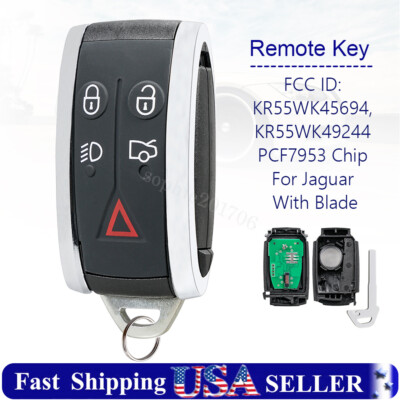 Keyless Remote Smart Car Key Fob For Jaguar XF XFR XK XKR 2007 2008 2009 2010