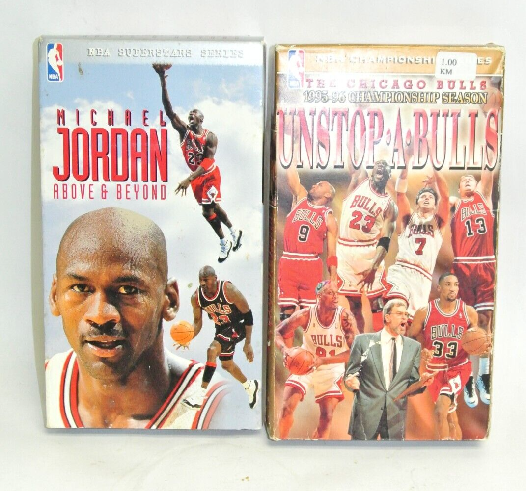 『MICHAEL JORDAN/NBA』 (VHSビデオ×6巻) Lot of 2 NBA VHS Michael Jordan Above & Beyond, Chicago