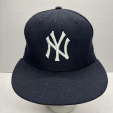 New York Yankees Hat Cap Fitted Kids 6 7/8 Blue USA 59Fifty New Era MLB Baseball