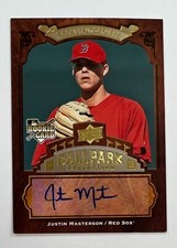 2008 Topps Stadium Club 138 Justin Masterson Ballpark Collection Relic Auto AR69