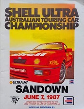1987 ATCC Sandown Group A Race Program Johnson Ford Brock Commodore BMW M3