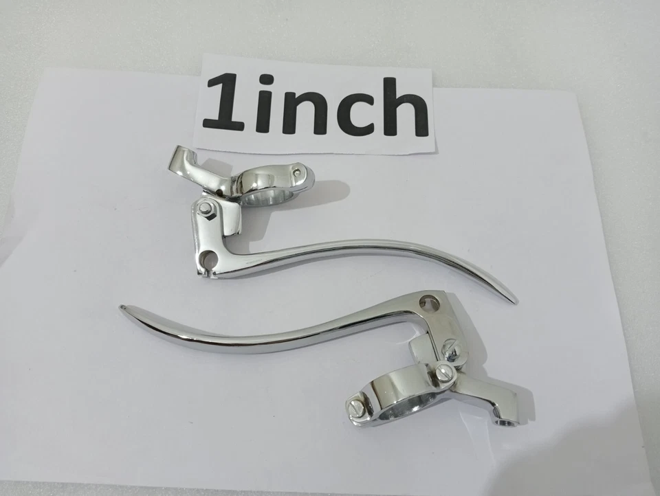 Brake & Clutch Lever Set Chrome Plated 1" Fits Triumph Vintage BSA Ariel|Fit For Foto 2 de 4
