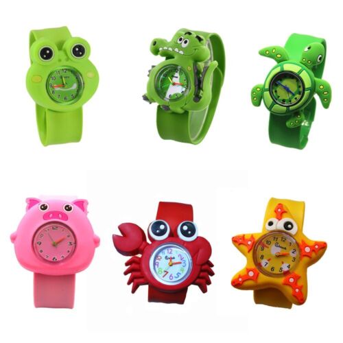 New Kids Gift 3D Quartz Wrist Watches Slap Watch Cute Frog Digital - Picture 1 of 14