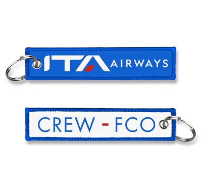 Schlüsselanhänger ITA Airways CREW-FCO bestickt