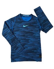 Nike Dri-FIT Girl s Size L Blue Nike Long Sleeve Compression Shirt RashGuard M-4