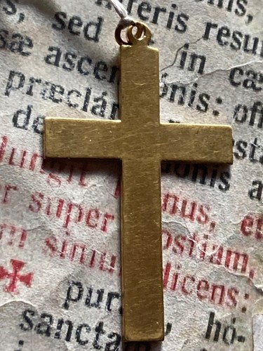 RARE ex-voto Padre Pio's stigmata: for grace received with bronze cross - 1970's - Picture 5 of 8