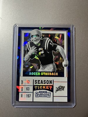 Roger Staubach Dallas Cowboys Panini Contenders DP NFL 2017 CRACKED ICE SP /23