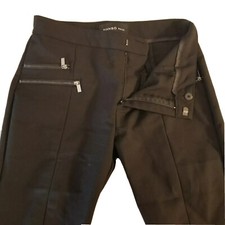 Mango Basics Women's Size 2 US Low Rise Slim Fit Black Trousers Pants.