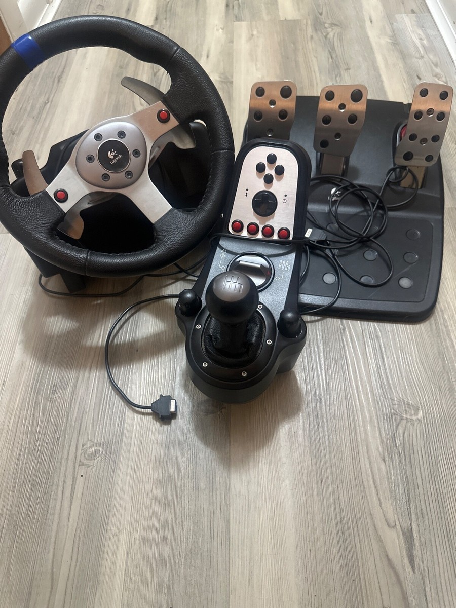 Logitech G25 Racing Force Feedback Wheel Pedals Shifter Bundle